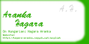 aranka hagara business card